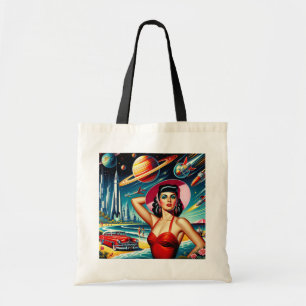 Kosmische ruimte-illustratie tote bag