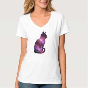 Kosmische Ruimtekater Grafiek T-shirt