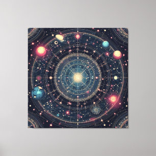 kosmische ruimteodyssee canvas afdruk