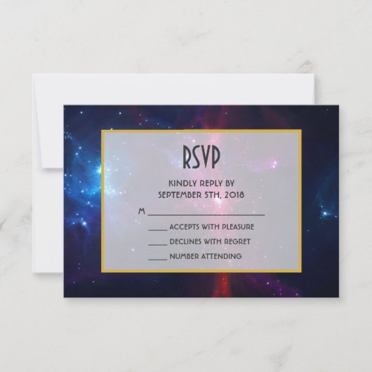 Kosmische ruimtesterren en nevel RSVP (Voorkant)