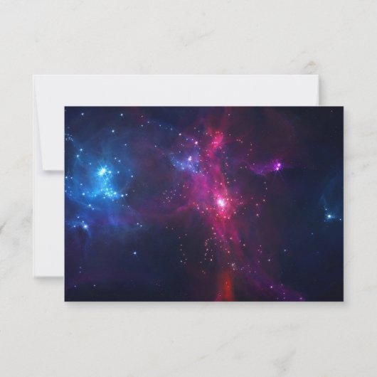 Kosmische ruimtesterren en nevel RSVP (Achterkant)