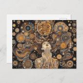 "Kosmische schepping" Briefkaart (Voorkant / Achterkant)