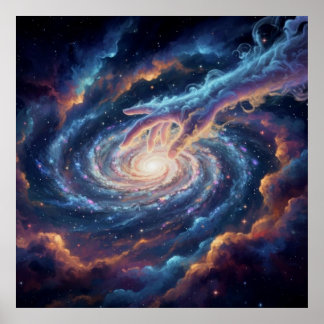 Kosmische scheppingshand — Surrealistisch sterrens Poster