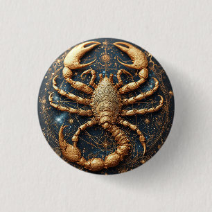 🦂 Kosmische Schorpioen Mandala Voor Astrologie Li Ronde Button 3,2 Cm