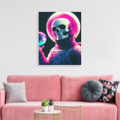 Kosmische Sentinel: De omhelzing van de aarde Canvas Afdruk (Insitu (Woonkamer))