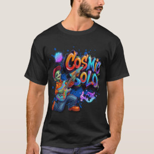 Kosmische Solo Buitenaardse Gitarist Ruimtemuziek T-shirt