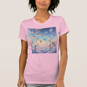 Kosmische Speeltuin Innerlijk Kind in Hemels Regen T-shirt