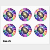 Kosmische Starburst Sphere Ronde Sticker (Vel)