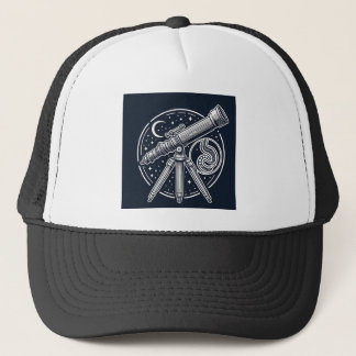 Kosmische Stargazer  Telescoop Art Trucker Pet