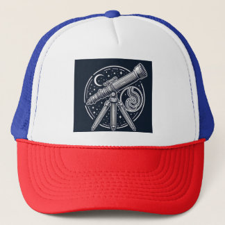 Kosmische Stargazer  Telescoop Art Trucker Pet