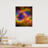 Kosmische Sterrenstelsel Poster (Keuken)