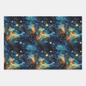 Kosmische Symfonie Hemelse Muzikale Vormen Ontwerp Inpakpapier Vel (Voorkant 3)