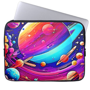 Kosmische symfonie kunstwerk laptop sleeve