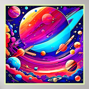 Kosmische symfonie kunstwerk poster