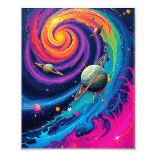 Kosmische Symfonie Muurkunst - Levendige Abstracte Foto Afdruk