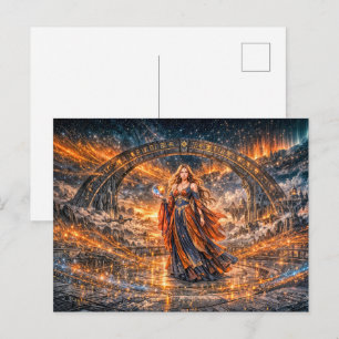 Kosmische Tovenares – Fantasie Ansichtkaart Briefkaart