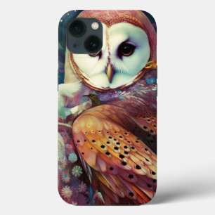 Kosmische Uil Fantasy Kunst iPhone 13 Hoesje