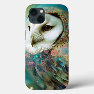 Kosmische Uil Fantasy Kunst iPhone 13 Hoesje
