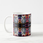 Kosmische Uil van Wijsheid Koffiemok (Links)
