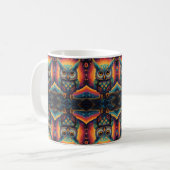 Kosmische Uil van Wijsheid Koffiemok (Voorkant links)