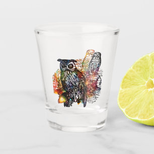 Kosmische uilen shot glas