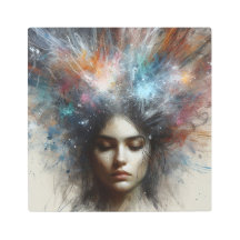 Kosmische uitbarsting: Abstracte explosie van kleu