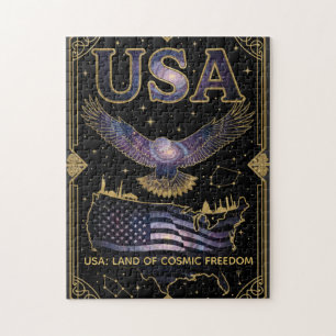 Kosmische USA Adelaar Hemelkaart Kunst Legpuzzel