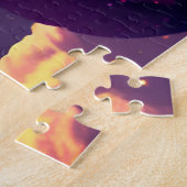 Kosmische Vele Paarse Maan in het troebele univers Legpuzzel (Zijkant)