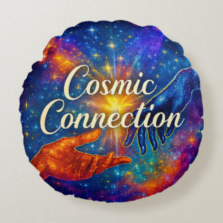 🪐 Kosmische Verbinding Sierkussen Rond Kussen