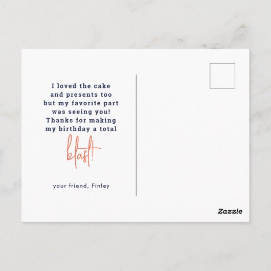 Kosmische viering dank u Briefkaart (Achterkant)