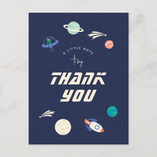 Kosmische viering dank u Briefkaart (Voorkant)