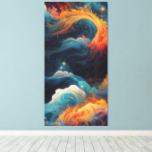 kosmische vlamstroom canvas afdruk (Insitu (Houten vloer))