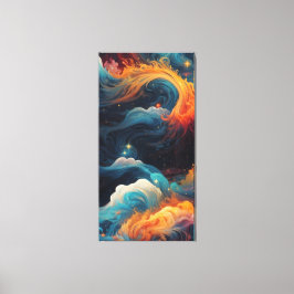 kosmische vlamstroom canvas afdruk