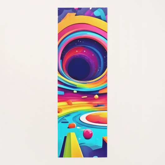 Kosmische Vortex in een levendige reis Yogamat (Achterkant)