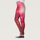 Kosmische vrede (kersrood) leggings (Links)