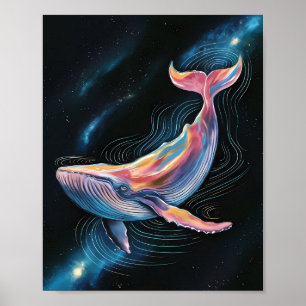 Kosmische Walvis Poster