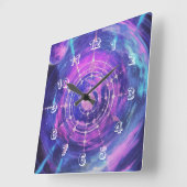 kosmische wandklok, vierkante klok (Hoek)