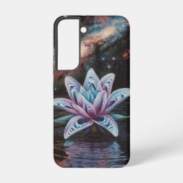 Kosmische waterlelie onder nevelhemel samsung galaxy hoesje