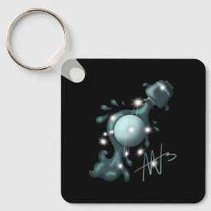 Kosmische Waterman Uranus Zodiac Metal Sleutelhanger