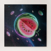 Kosmische Watermeloen Schijf Legpuzzel (Horizontaal)