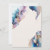 Kosmische Waterverf bruiloft Kaart (Achterkant)