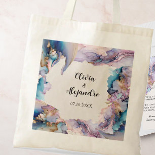 Kosmische Waterverf Tote Bag