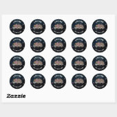 Kosmische welp slaperig wild een roze meisje Baby  Ronde Sticker (Vel)