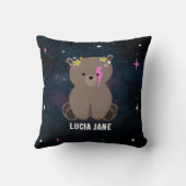 Kosmische welp wild een roze meisje kinderkamer kussen (Achterkant)