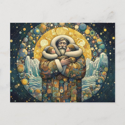 Kosmische winterwarmte briefkaart (Voorkant)