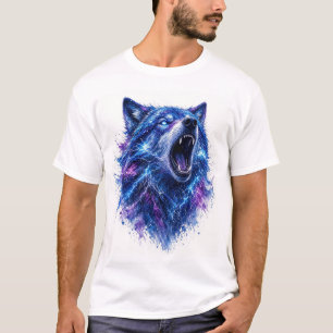 Kosmische Wolf Sterrenstelsel Nevel Bliksem All Ov T-shirt