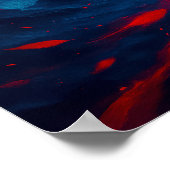 Kosmische Yin Yang met Cherry Blossoms Fantasy Poster (Hoek)