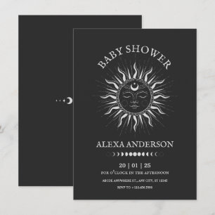 Kosmische zon tarot mystiek baby shower kaart