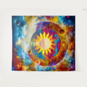 Kosmische Zon Wandkleed (Voorkant (horizontaal))