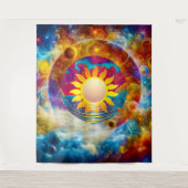 Kosmische Zon Wandkleed (Voorkant)